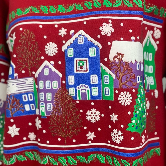 Womens Vintage 90s Christmas Pullover Sweater Size Large - Picture 2 of 4